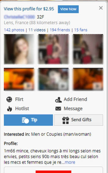 Capture de AdultFriendFinder