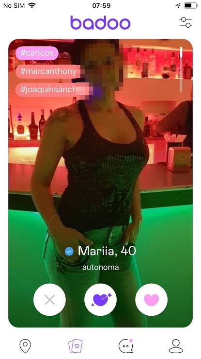 Fil de conversation ou boîte de messages Badoo