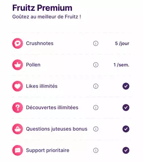 Écran de proposition d'abonnement Premium