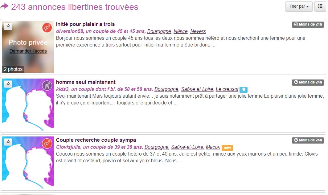 Options de compte et paramètres consultés
