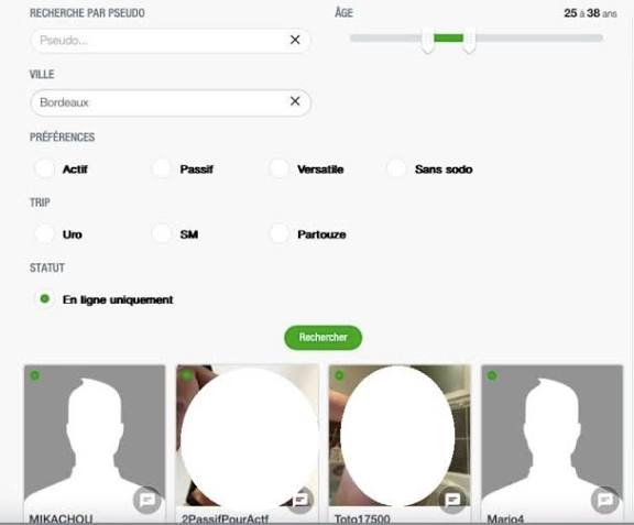 Fonction de recherche ou filtre sur Gayfuté