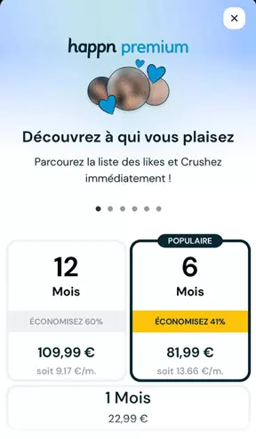 Détail des formules d'abonnement
