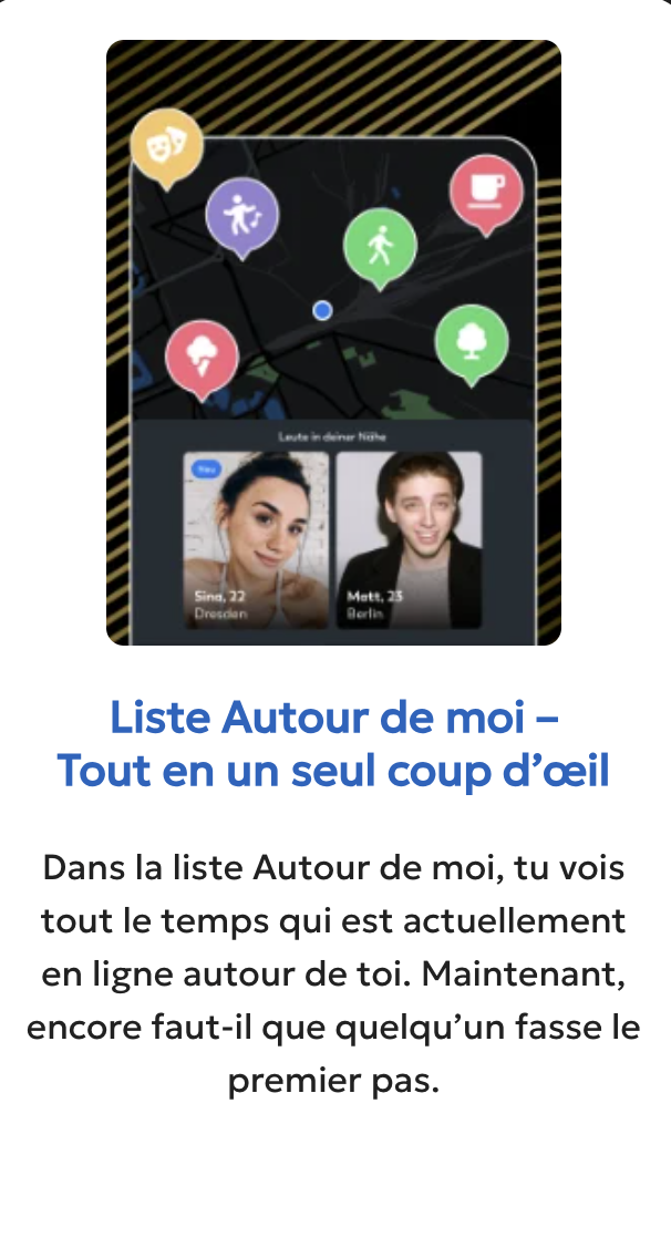 Capture d'une conversation en cours sur l'application