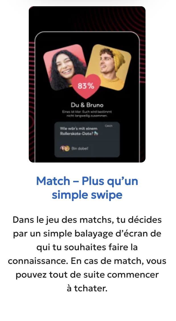 Écran récapitulatif de fin de test sur l'application