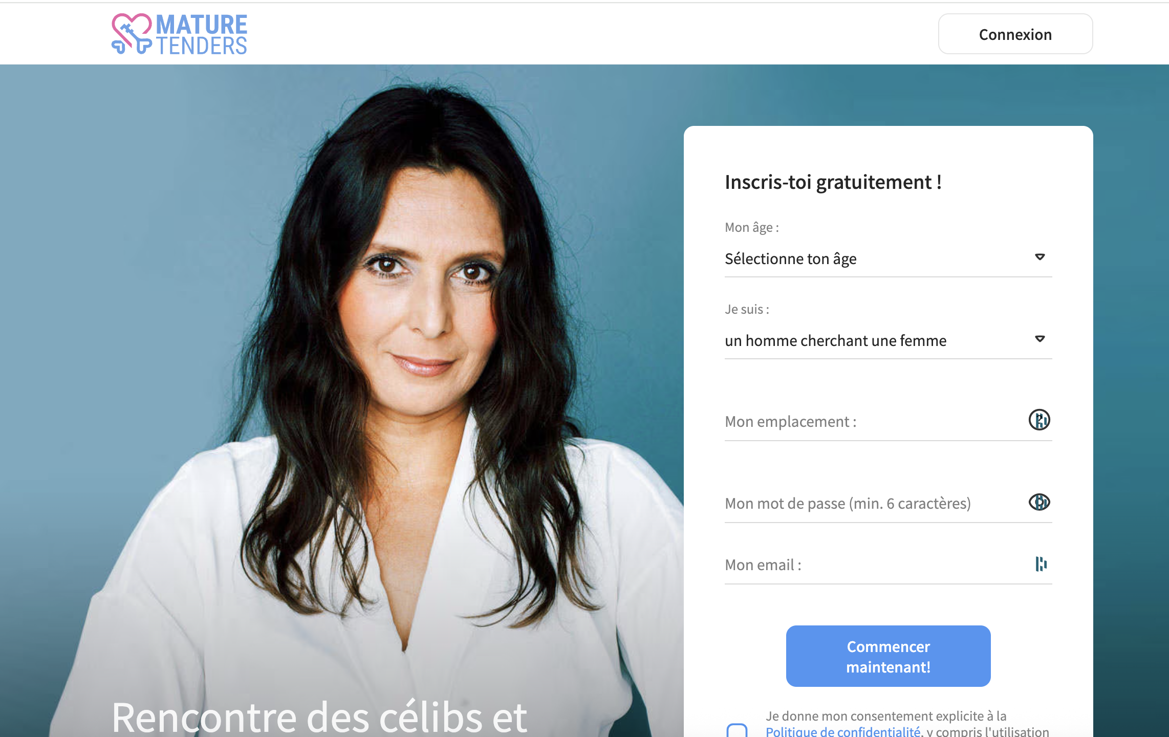 Écran complémentaire du parcours utilisateur