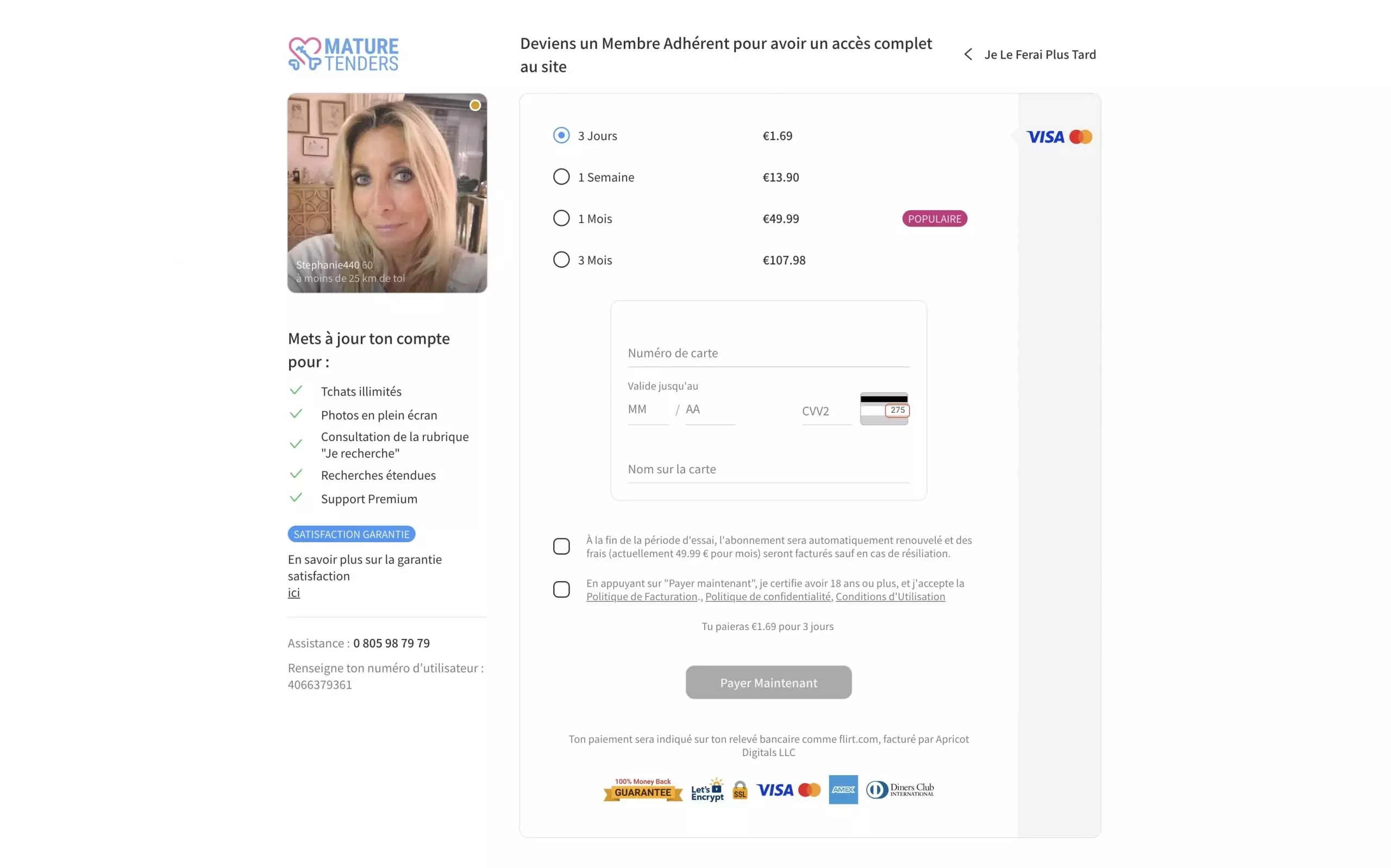 Écran de messagerie ou de conversation