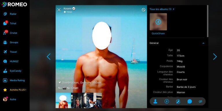 Profil consulté pendant le test