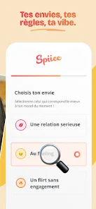 Menu des fonctionnalités