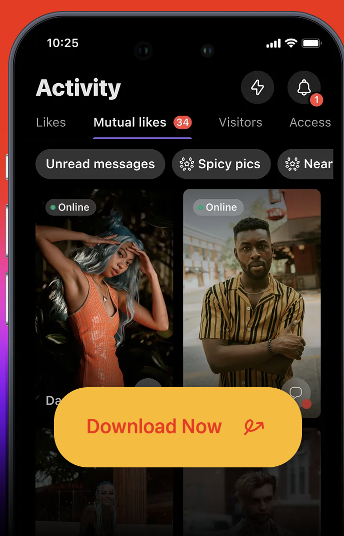 Menu des options Premium sur Taimi
