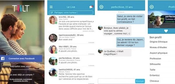 Interface de messagerie et fonctionnalités sociales de TiiLT