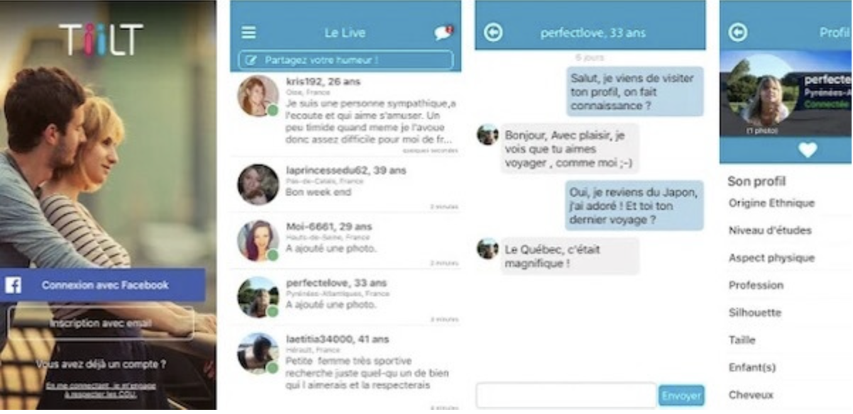Fonctionnalités de recherche et de profil sur TiiLT